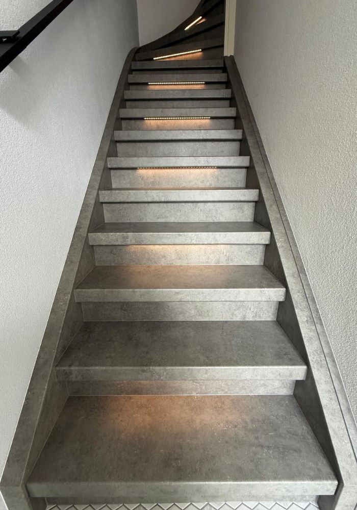 Betonlook trappen Beton HPL